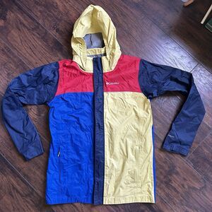 Columbia Omni-Tech Color Block Nylon Rain Jacket Windbreaker Youth XL (18/20)